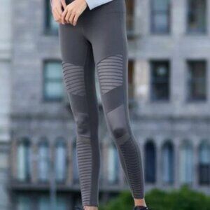 ** ALO Gray Moto Leggings Small